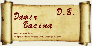 Damir Baćina vizit kartica